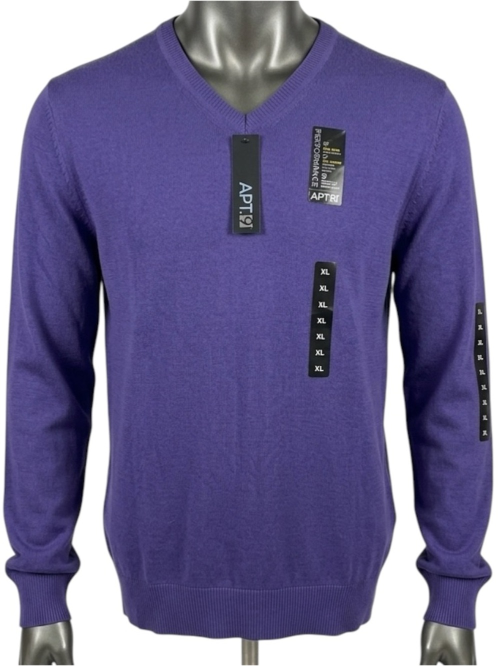 Apt .9 Purple unisex adult Sweater size XL Merino wool blend